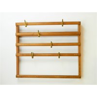 Werkstätte Carl Auböck Wien Wandgarderobe Mit Sechs Verstellbaren Messing Wandhaken von StereogramVintage