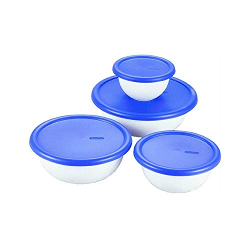Sterilite 8-teiliges Schüssel-Set mit Deckel, verschiedene Größen, Weiß und Blau Sterilite 8-teiliges Schüssel-Set mit Deckel, verschiedene Größen, Weiß und Blau von Sterilite