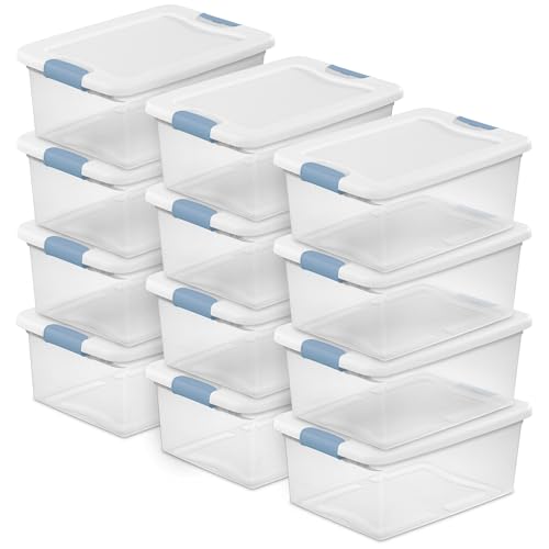 Sterilite Verriegelungsbox 12er-Pack 15 Quart weiß von Sterilite