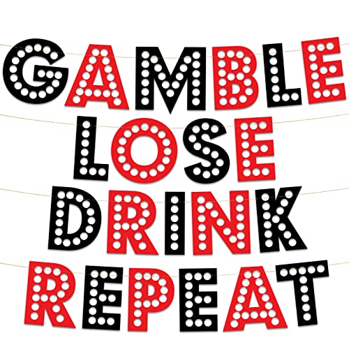 Glitzer-Banner mit Casino-Motiv, Las Vegas Geburtstags- und Junggesellinnenabschied-Dekorationen, Monte Carlo Poker Night Girlande, Gastgeschenke und Zubehör Glitzer-Banner mit Casino-Motiv, Las Vegas Geburtstags- und Junggesellinnenabschied-Dekorationen, Monte Carlo Poker Night Girlande, Gastgeschenke und Zubehör von Sterling James Co.