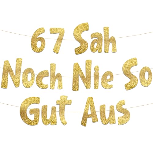 Lustige Banner, 67 sah noch nie so gut aus, Partyzubehör zum 67. Geburtstag Lustige Banner, 67 sah noch nie so gut aus, Partyzubehör zum 67. Geburtstag von Sterling James Co.