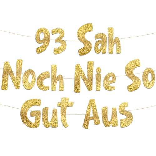 Lustige Banner, 93 sah noch nie so gut aus, Partyzubehör zum 93. Geburtstag Lustige Banner, 93 sah noch nie so gut aus, Partyzubehör zum 93. Geburtstag von Sterling James Co.