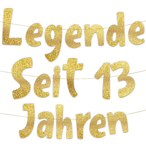 Lustige Banner, Glitzerbanner Legende Seit 13 Jahren, Partyzubehör zum 13. Geburtstag Lustige Banner, Glitzerbanner Legende Seit 13 Jahren, Partyzubehör zum 13. Geburtstag von Sterling James Co.