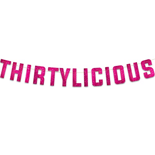 Thirtylicious Pink Glitter Banner Happy 30th Birthday Party Banner 30th Wedding Anniversary Decorations Milestone Birthday Party Decorations Thirtylicious Pink Glitter Banner Happy 30th Birthday Party Banner 30th Wedding Anniversary Decorations Milestone Birthday Party Decorations von Sterling James Co.