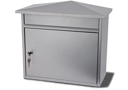 Sterling MB15S Briefkasten aus Stahl, Silber, 359 x 349 x 206mm von Sterling