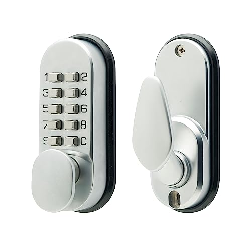 Sterling S2200V Kompaktes digitales Türschloss mit 10 Drucktasten, satiniertes, Chrom seidenglänzend von Sterling