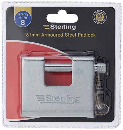 Sterling ASP181 Vorhängeschlösser, Stahl, 81 mm, Grau von Sterling