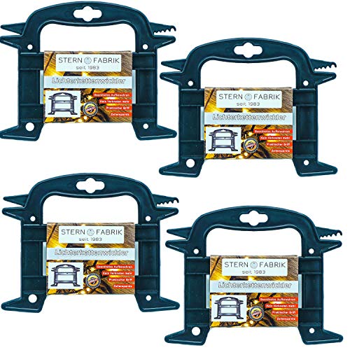 4X Stern Fabrik Lichterkettenwickler Aufbewahrung kein Verknoten mehr mit praktischem Griff 20cm Winder 4er Pack von Sternfabrik