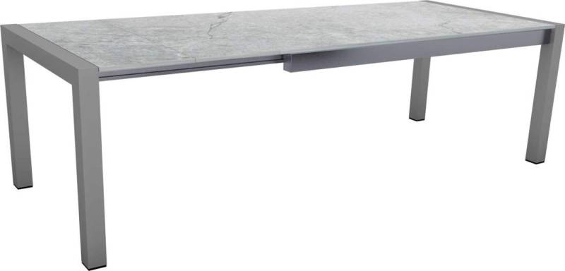 Stern Ausziehtisch 174/234x90 cm Aluminium - graphit Dekton Lava hellgrau von Stern Gartenmöbel