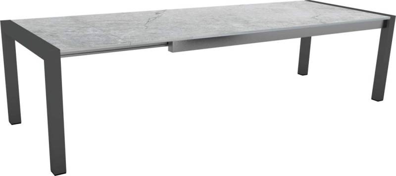 Stern Ausziehtisch 214/294x100 cm Aluminium - anthrazit Dekton Lava hellgrau von Stern Gartenmöbel