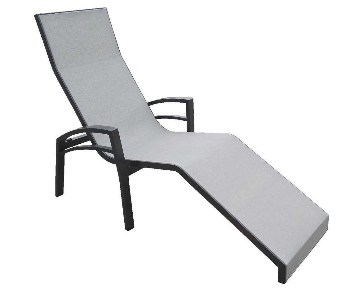 Stern Balance 2 Relaxliege - anthrazit / silber von Stern Gartenmöbel