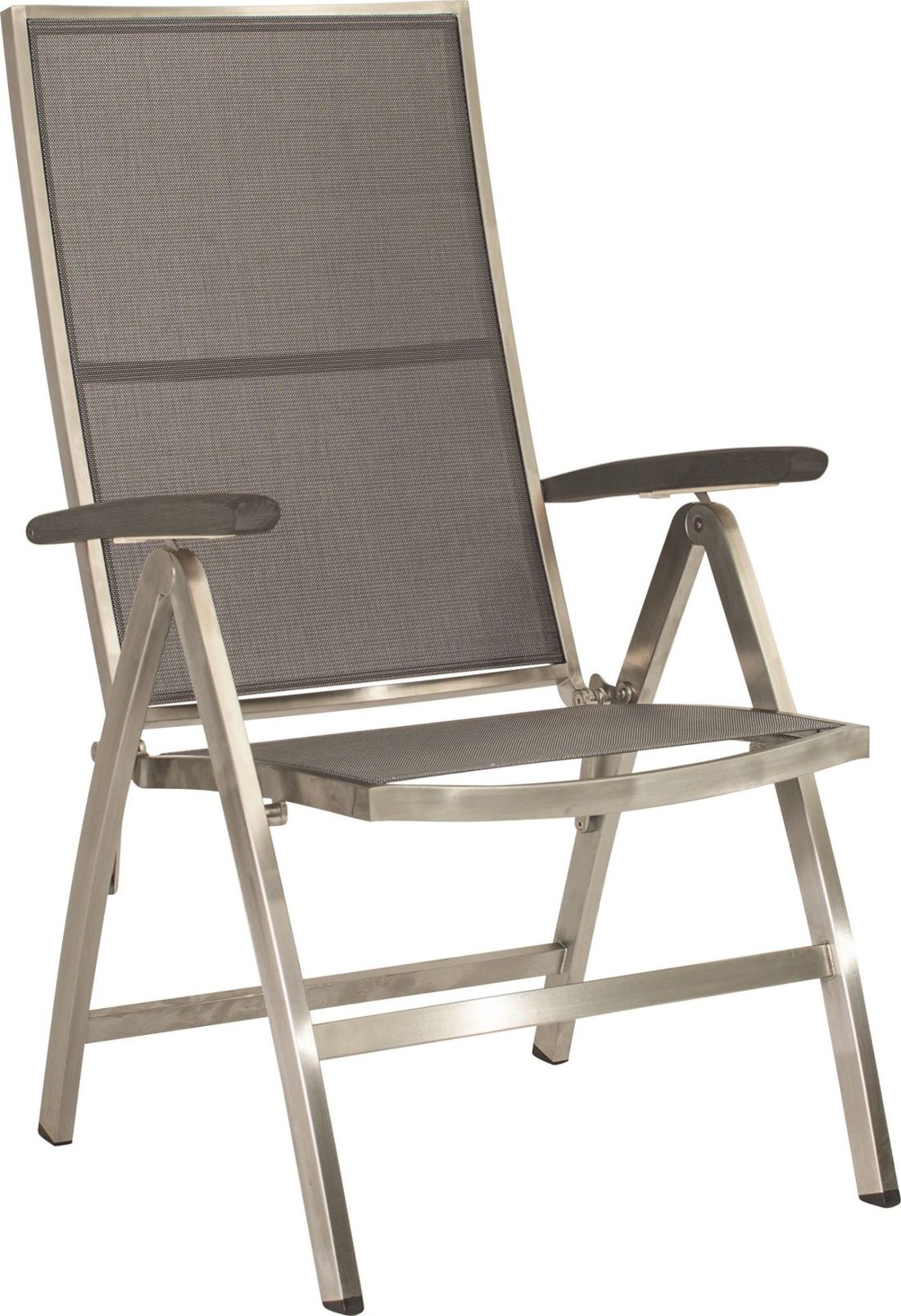 Stern Cardiff Klappsessel - silbergrau Aluminium-Armlehnen von Stern Gartenmöbel
