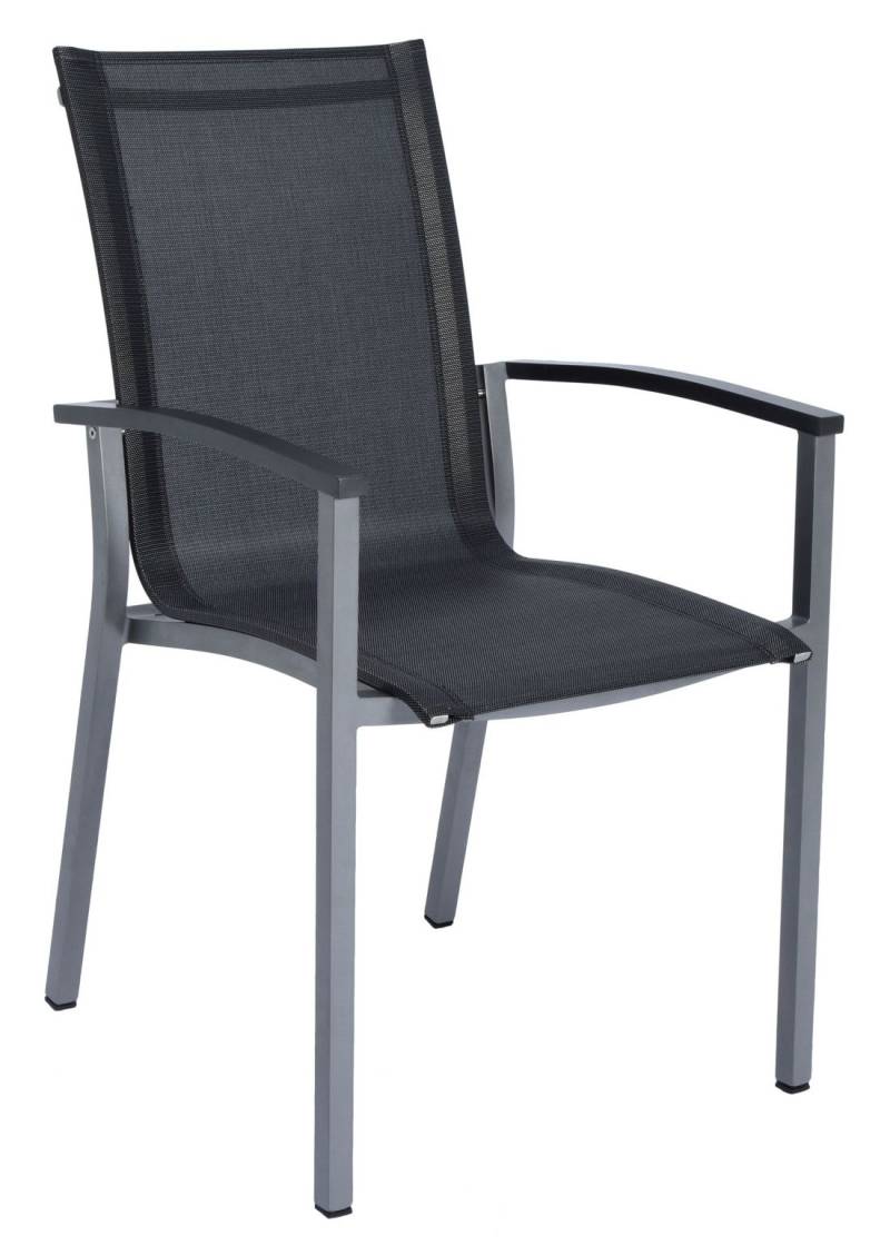 Stern Evoee Stapelsessel Aluminium - graphit / silbergrau von Stern Gartenmöbel