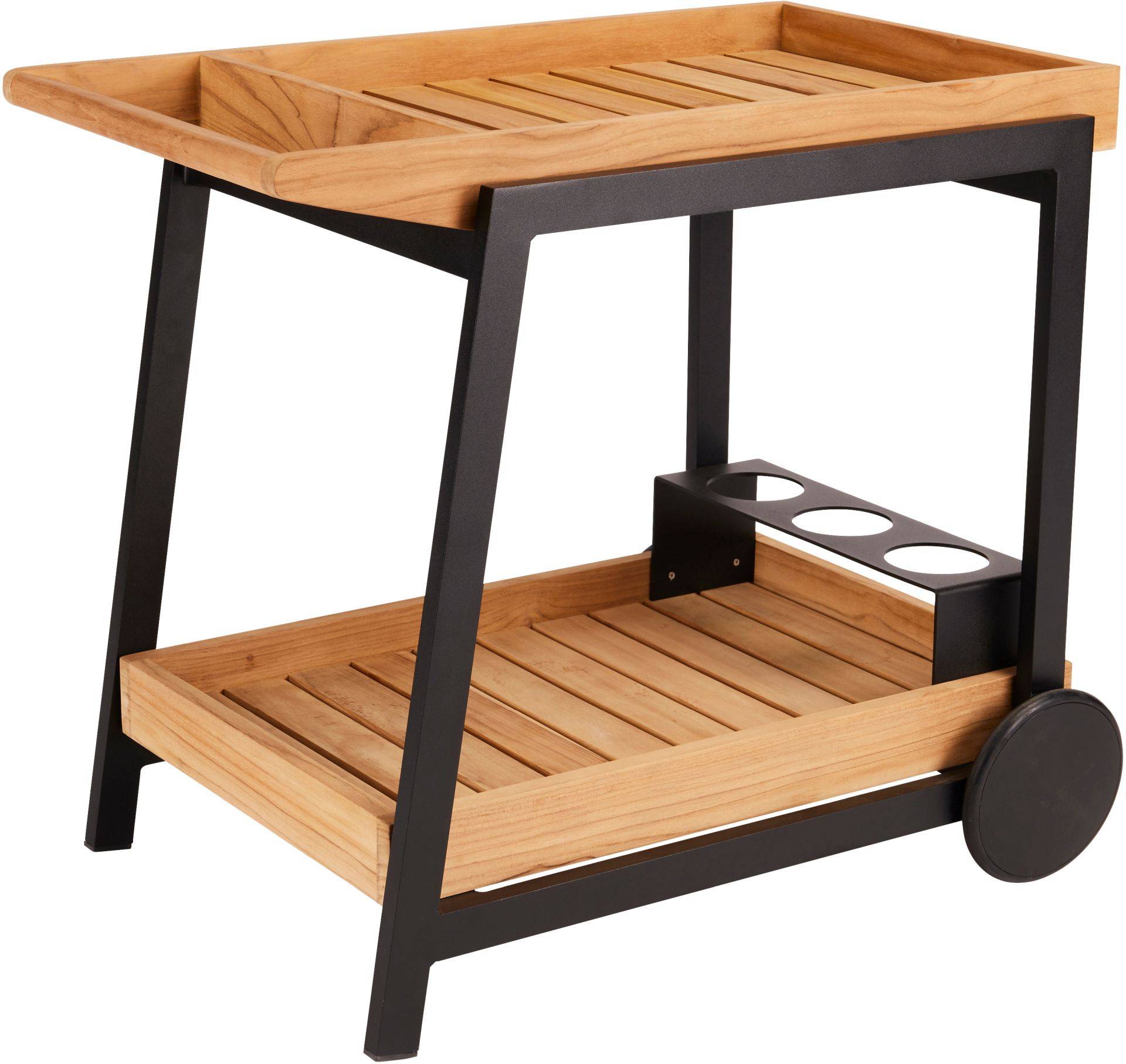 Stern Frido Servierwagen schwarz matt von Stern Gartenmöbel