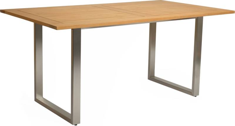 Stern Kufentisch 180 x 100 cm Edelstahl Teakholz von Stern Gartenmöbel