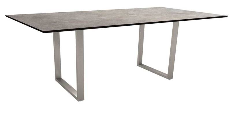 Stern Kufentisch 200x100 cm - Silverstar Metallic grau Edelstahl von Stern Gartenmöbel