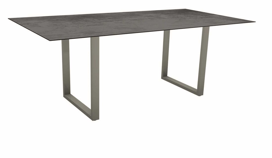 Stern Kufentisch 200x100 cm - Silverstar Zement Aluminium graphit Stern Kufentisch 200x100 cm - Silverstar Zement Aluminium graphit von Stern Gartenmöbel