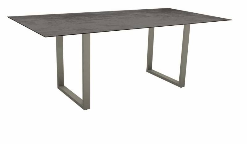 Stern Kufentisch 200x100 cm - Silverstar Zement Aluminium graphit von Stern Gartenmöbel
