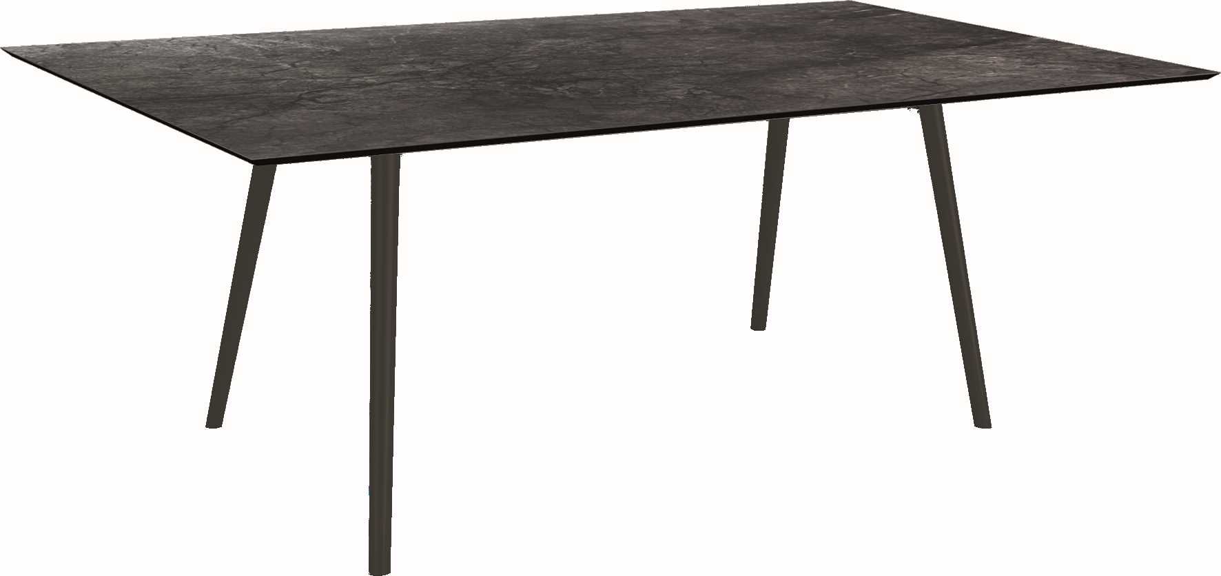 Stern Tisch 180 x 100 cm Interno schwarz matt / Dark Marble von Stern Gartenmöbel