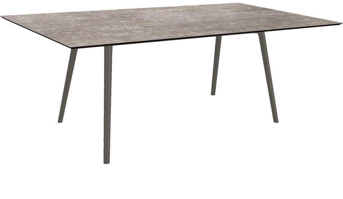Stern Tisch 180x100cm Interno Rundrohr Aluminium - anthrazit Silverstar Metallic grau von Stern Gartenmöbel