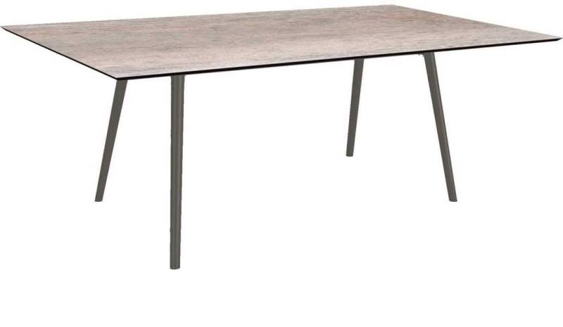 Stern Tisch 180x100cm Interno Rundrohr Aluminium - anthrazit Silverstar Smoky von Stern Gartenmöbel