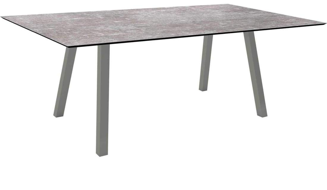 Stern Tisch 180x100cm Interno Vierkantrohr Aluminium - Silverstar Metallic grau graphit von Stern Gartenmöbel