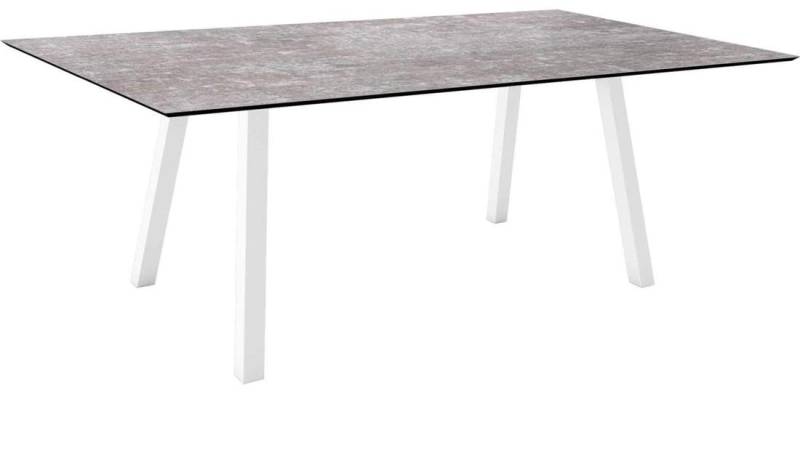 Stern Tisch 180x100cm Interno Vierkantrohr Aluminium - Silverstar Metallic grau weiß von Stern Gartenmöbel