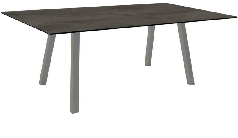 Stern Tisch 180x100cm Interno Vierkantrohr Aluminium - Silverstar Zement graphit von Stern Gartenmöbel