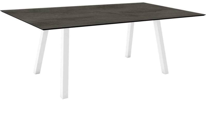 Stern Tisch 180x100cm Interno Vierkantrohr Aluminium - Silverstar Zement weiß von Stern Gartenmöbel