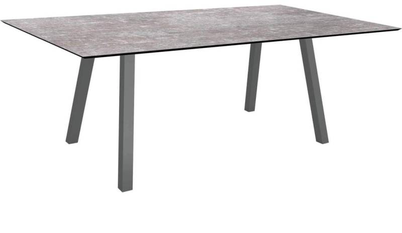 Stern Tisch 180x100cm Interno Vierkantrohr Aluminium - anthrazit Silverstar Metallic grau von Stern Gartenmöbel
