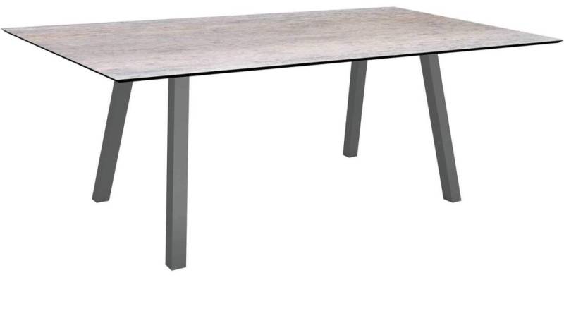 Stern Tisch 180x100cm Interno Vierkantrohr Aluminium - anthrazit Silverstar Smoky von Stern Gartenmöbel