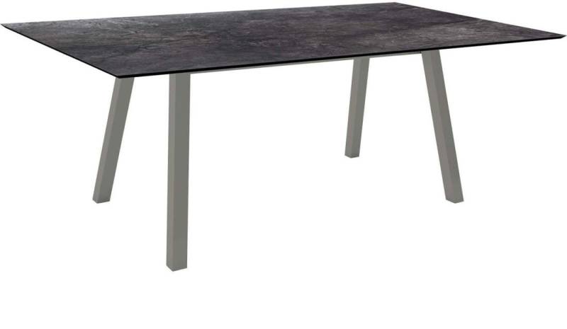 Stern Tisch 180x100cm Interno Vierkantrohr Aluminium - graphit Silverstar Dark Marble von Stern Gartenmöbel
