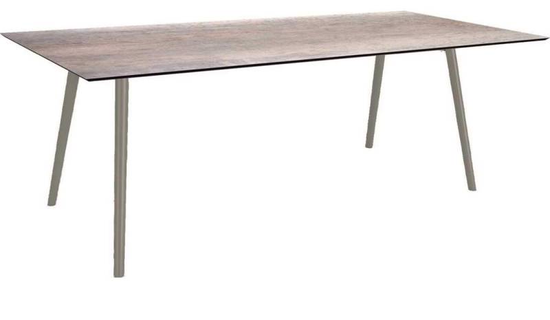 Stern Tisch 220x100cm Interno Rundrohr Aluminium - Silverstar Smoky graphit von Stern Gartenmöbel