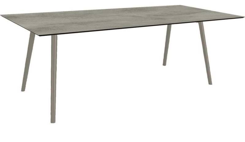 Stern Tisch 220x100cm Interno Rundrohr Aluminium - Silverstar Zement graphit von Stern Gartenmöbel