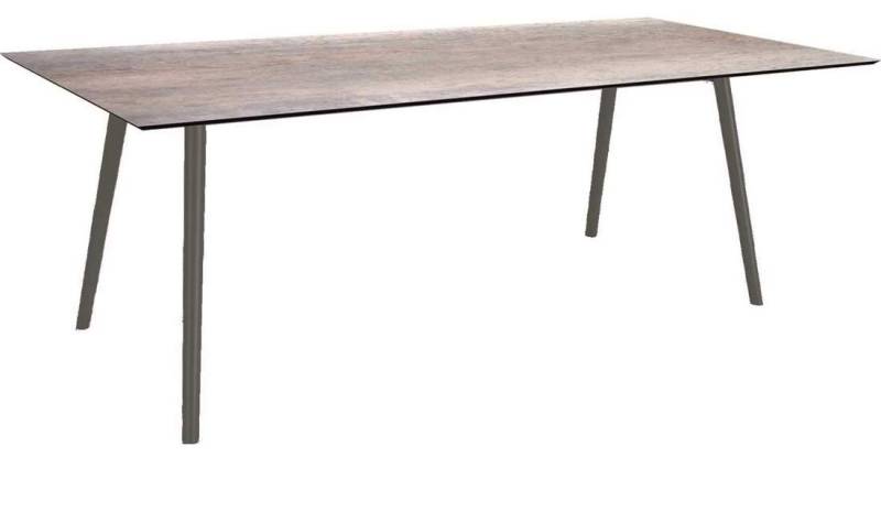 Stern Tisch 220x100cm Interno Rundrohr Aluminium - anthrazit Silverstar Smoky von Stern Gartenmöbel