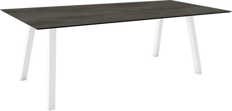 Stern Tisch 220x100cm Interno Vierkantrohr Aluminium - Silverstar Zement weiß von Stern Gartenmöbel