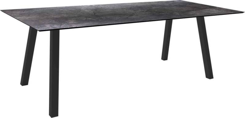 Stern Tisch 220x100cm Interno Vierkantrohr Aluminium - anthrazit Silverstar Dark Marble von Stern Gartenmöbel