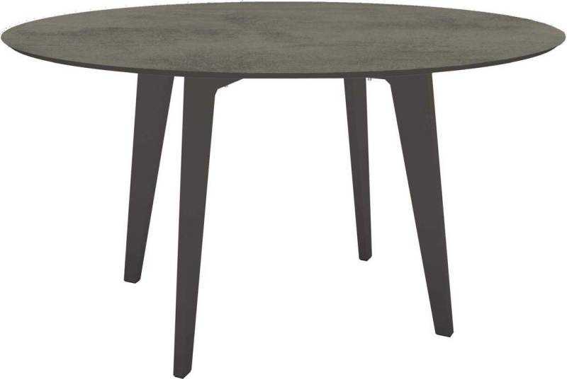 Stern Tisch Ø 134 cm Aluminium - anthrazit Silverstar Dekor Zement von Stern Gartenmöbel