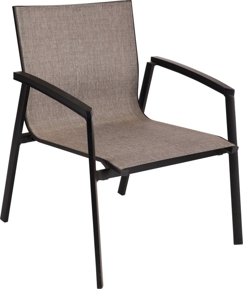 Stern Top Loungesessel schwarz matt / Leinen grau von Stern Gartenmöbel