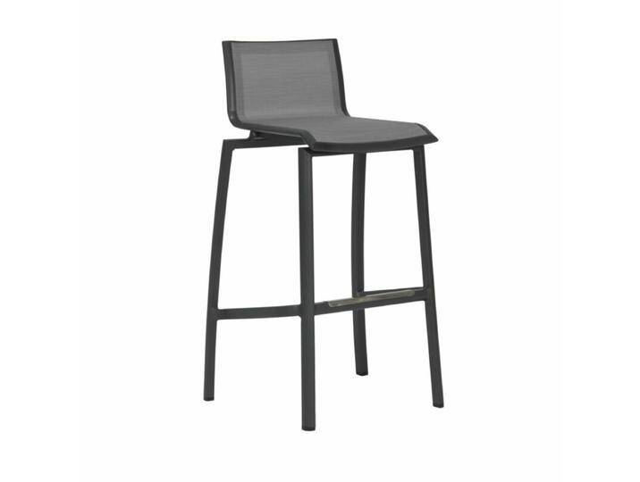 Stern Allround Barstuhl - Gestell Alu anthrazit Sitz Textil silber von Stern