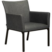 Stern Artus Lounge-Sessel Aluminium schwarz matt Outdoorstoff Seidenschwarz von Stern