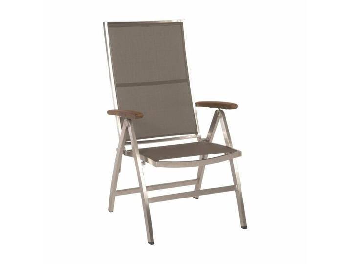 Stern Cardiff Klappsessel - Sitz Textil taupe Armlehnen Teakholz von Stern