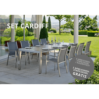 Stern Cardiff-Set 6 Stühle mit Ausziehtisch 214/294x100 cm + 2 Stühle gratis von Stern