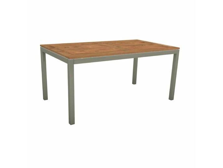 Stern Classic Tischsystem Gartentisch Aluminium/Teak - Aluminium graphit , 130 × 80 von Stern