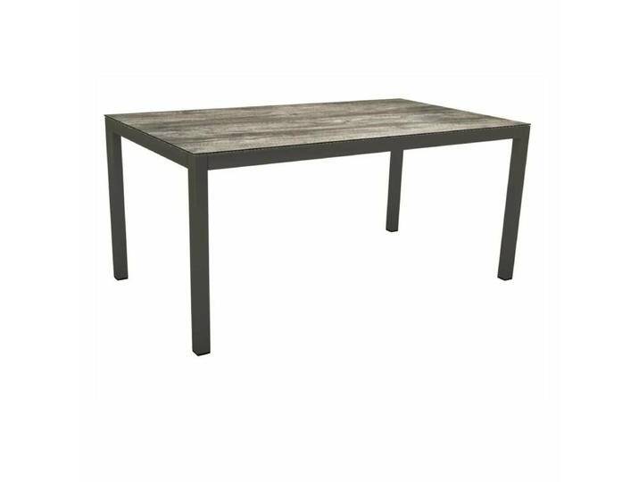 Stern Classic Tischsystem Gartentisch Aluminium anthrazit/HPL - HPL Tundra Grau , 130 × 80 von Stern