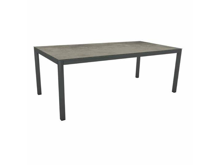 Stern Classic Tischsystem Gartentisch Aluminium anthrazit/HPL - HPL Zement , 200 × 100 von Stern