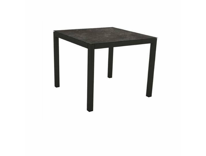 Stern Classic Tischsystem Gartentisch Aluminium schwarz matt/HPL - HPL Slate , 90 × 90 von Stern