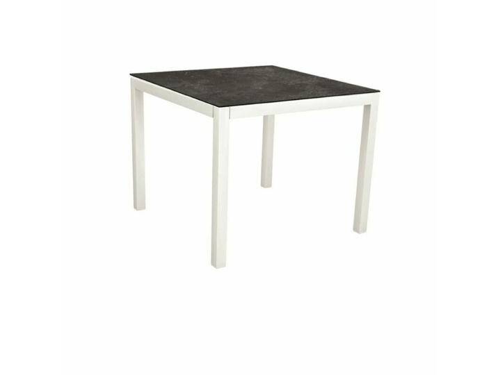 Stern Classic Tischsystem Gartentisch Aluminium weiß/HPL - HPL Slate , 90 × 90 von Stern
