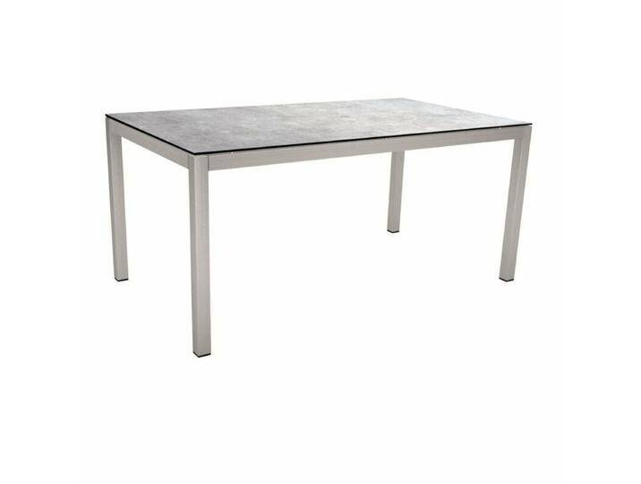 Stern Classic Tischsystem Gartentisch Edelstahl/HPL - HPL Metallic Grau , 130 × 80 von Stern