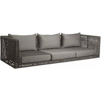 Stern Corda Korpus 3-Sitzer Sofa Aluminium/Kordel Platin inkl. Kissen von Stern